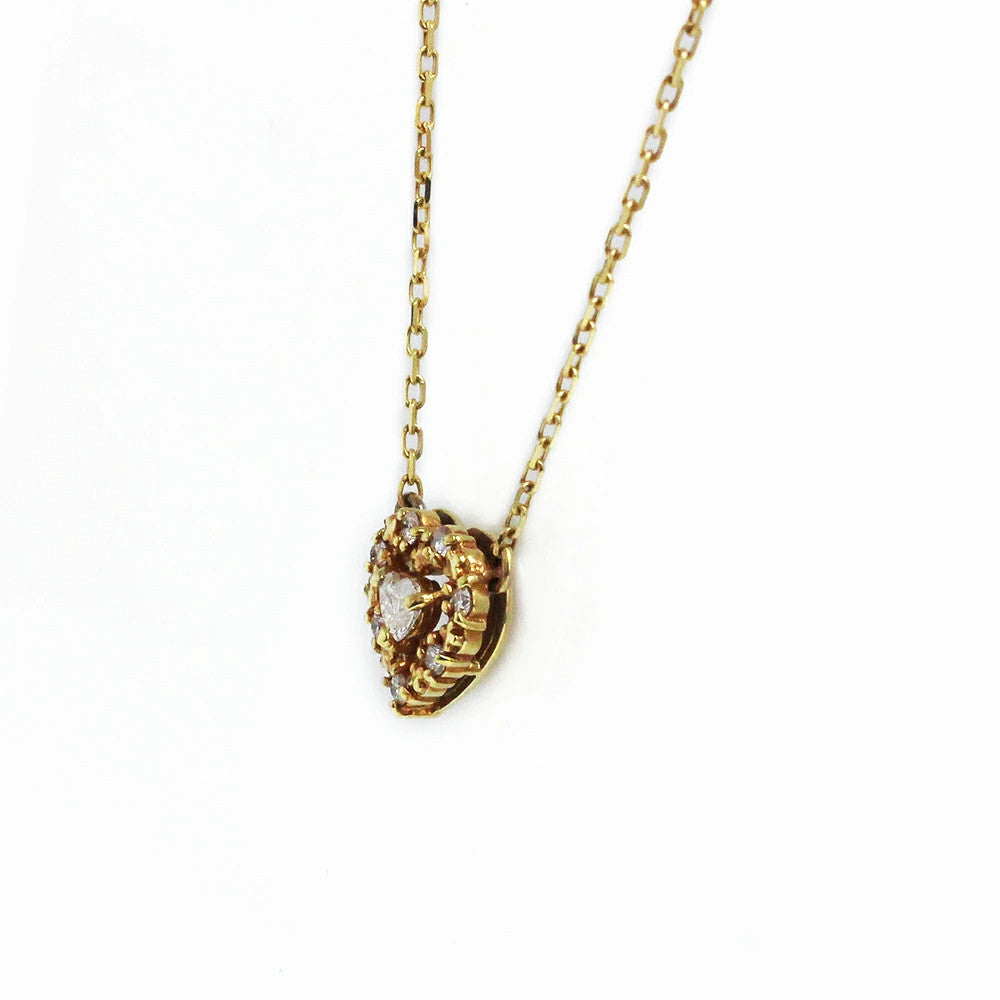 Ahkah Princess Heart Diamond Necklace K18Yg 750 Ak0456010100