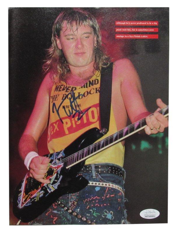 Joe Elliot Autographed Magazine 8X10 Photo Def