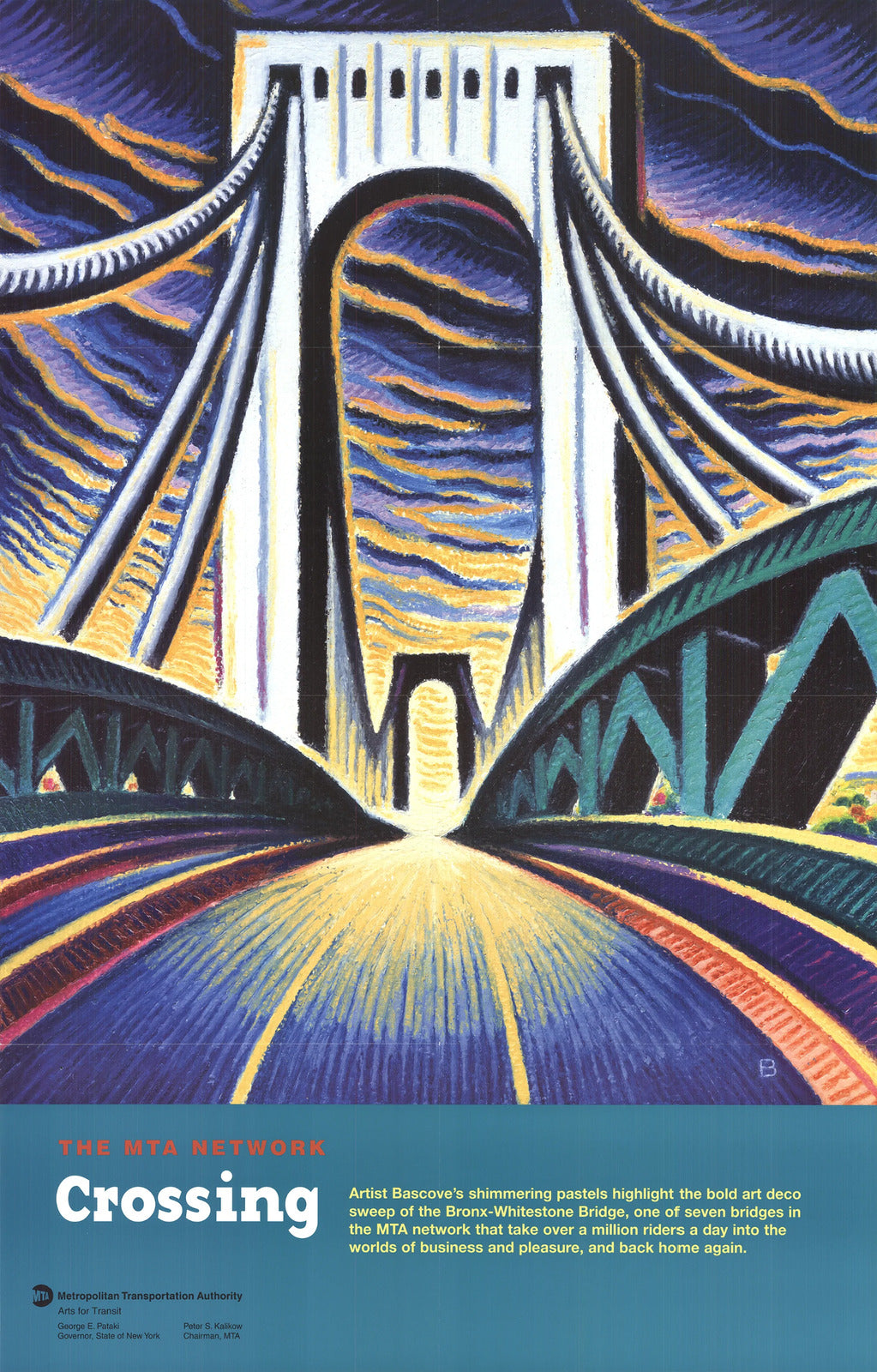 BASCOVE Crossing 46" x 29.5" Offset Lithograph
