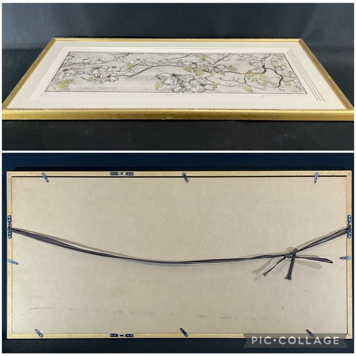 Joanne Isaac Original Etching "Dogwood Blossoms" 1980S Limited Edition Signed