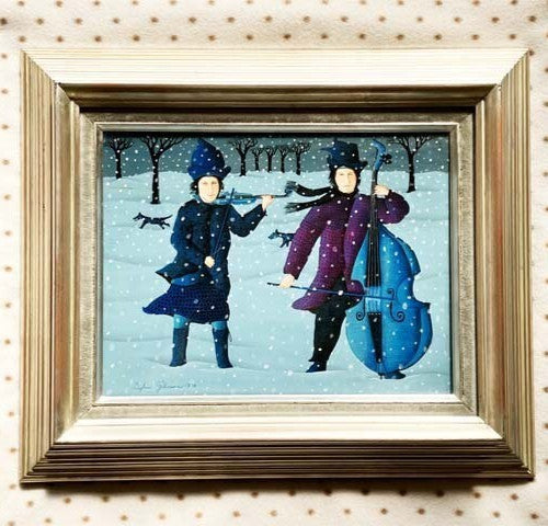Sylvie Gelineau "Sonatine" 1986 Original Acrylic Painting On Board Signed Canada
