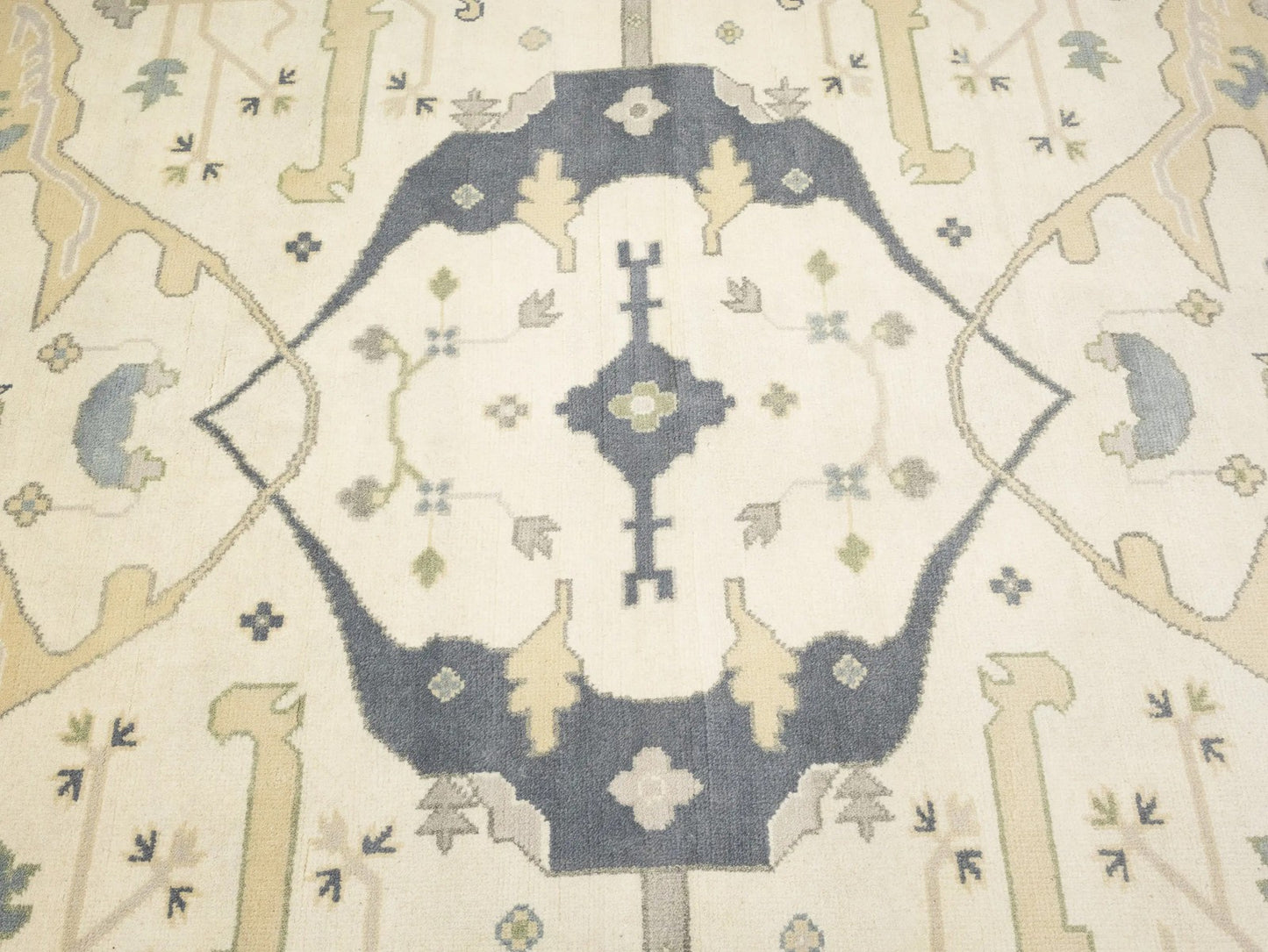 Handmade Extra Large Oushak Oriental Rug Cream