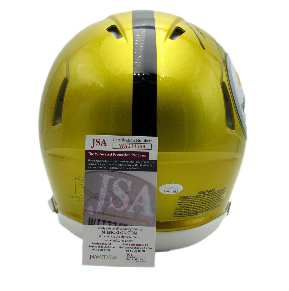 T.J. Watt Autographed Full Size Flash Authentic