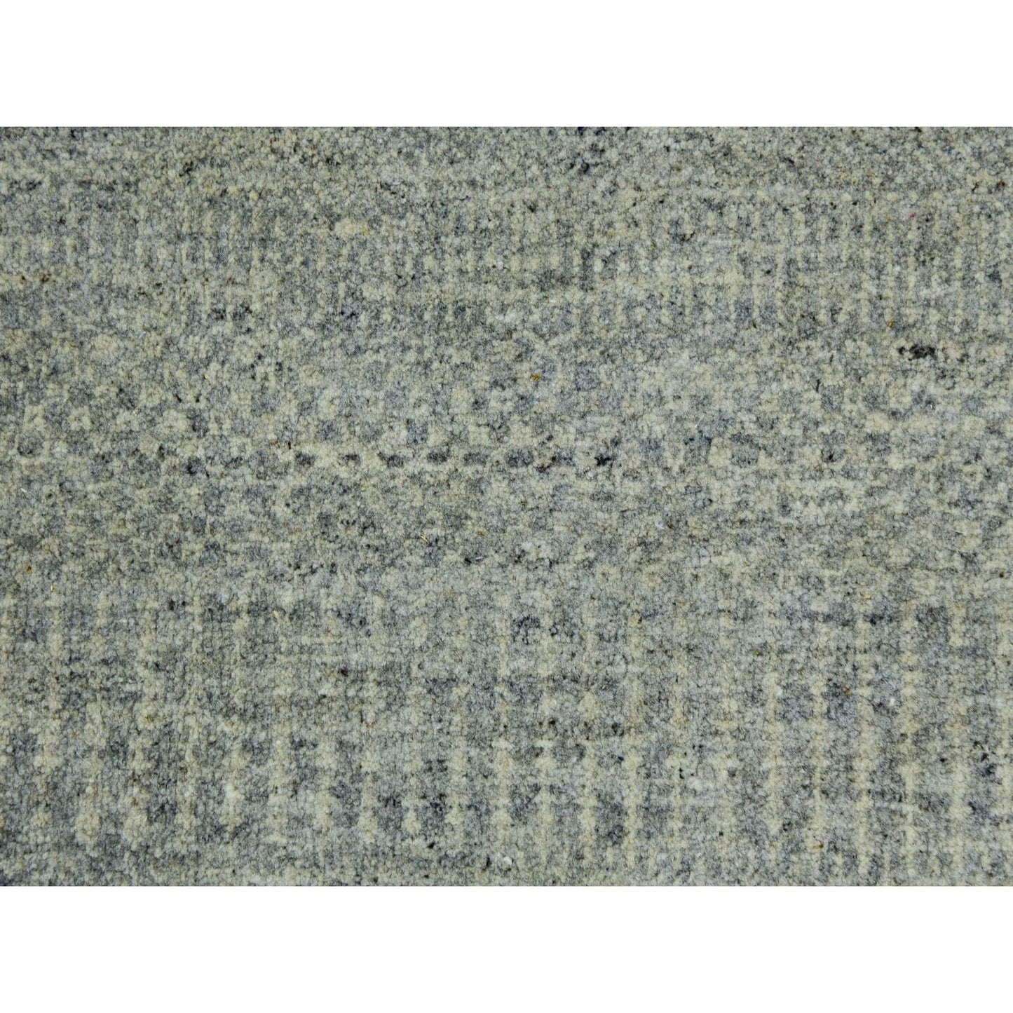 11'10"X15'4" Templeton Gray Undyed Wool Hand Knotted Grass Oversized Rug