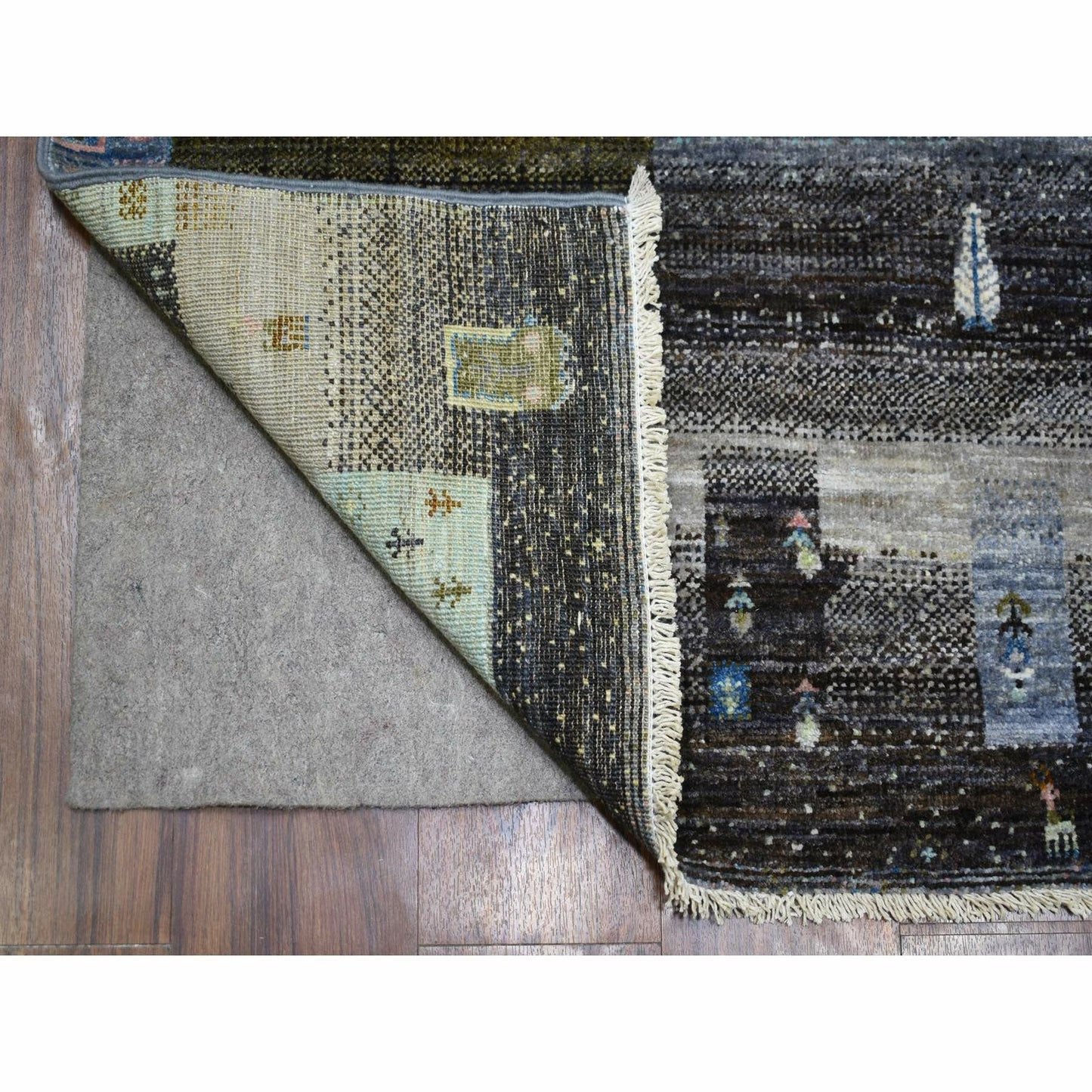 4'X5'10" Colorful Afghan Kashkuli Gabbeh Hand Knotted Wool Oriental Rug