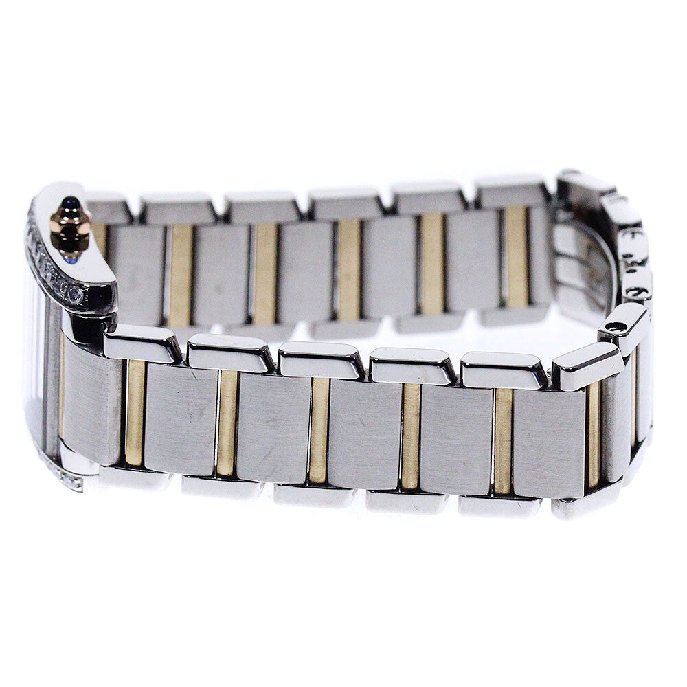 Cartier Tank Franaise Sm Aftermarket Diamond Bezel Watch Women