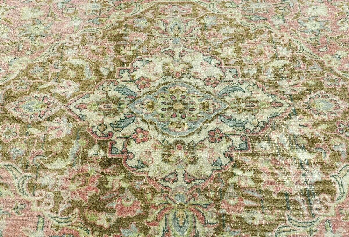 10X15 Antique Distressed Oriental Rug Muted