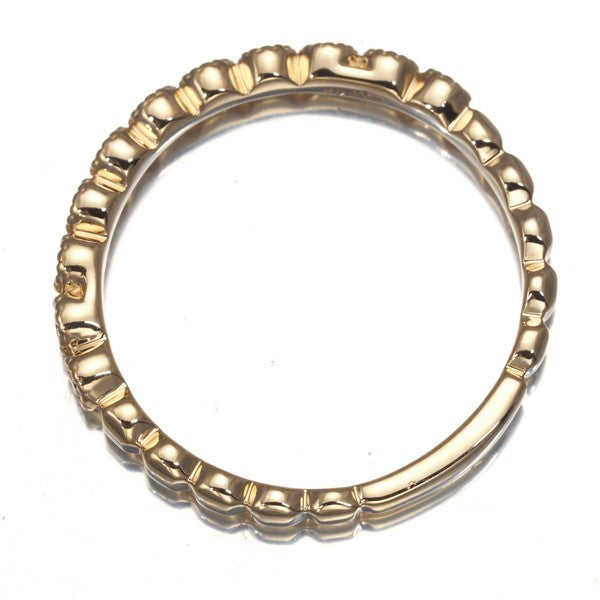 Agete Ring Diamond 0.09Ct Milgrain Us4-4.25 10K
