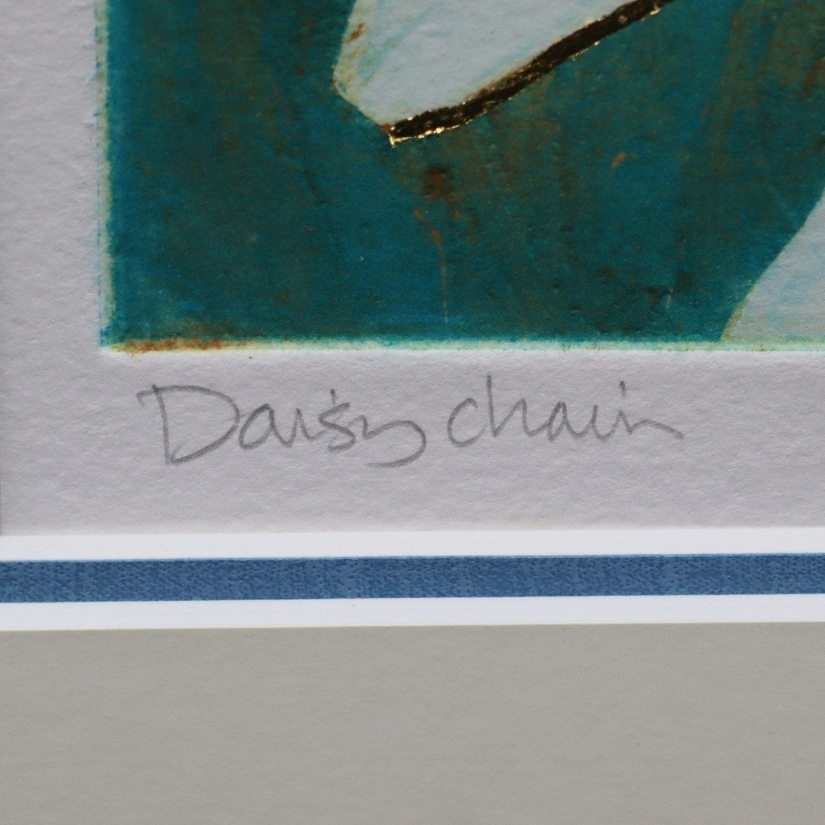 Mark Spain "Daisy Chain" Embossed Etching Hand Signed Ltd Ed 49/250 Framed Art