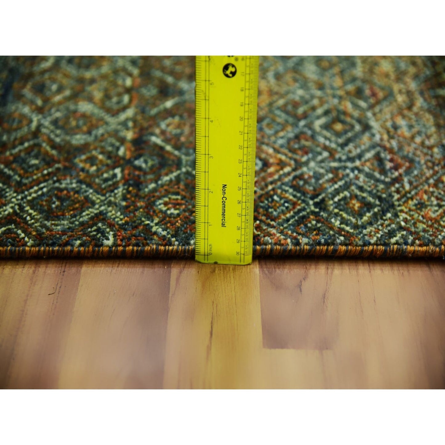 2'6"X12' Brown Hand Knotted Kohinoor Herrita Design 100% Wool Runner Rug