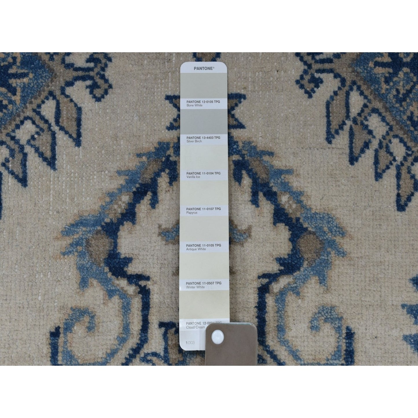 2'9"X10'7" Ivory Vintage Look Kazak Pure Wool Hand Knotted Runner Rug
