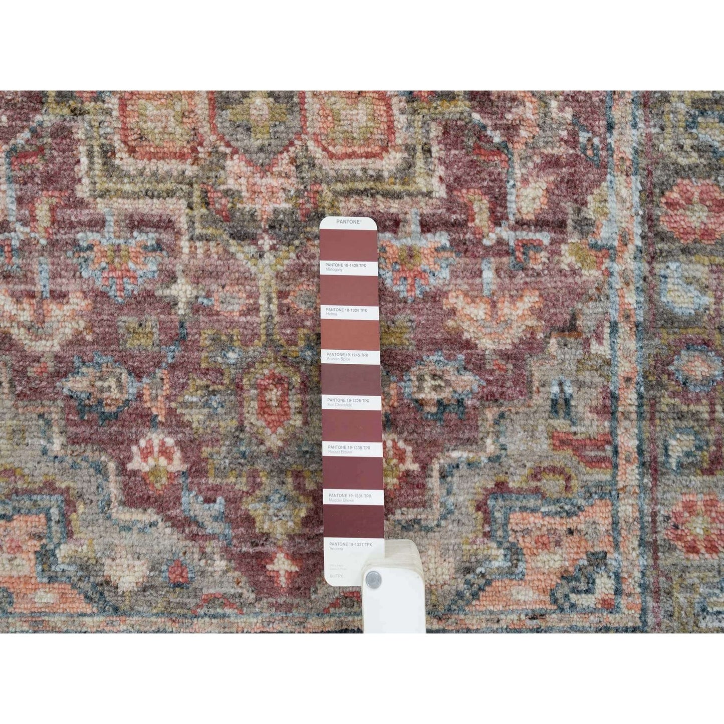 2'7"X6' Light Burgundy Wool Hand Knotted Runner Soft Pile Oriental Rug