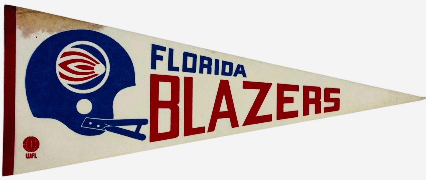 1974 Florida Blazers Wfl Large Pennant Banner