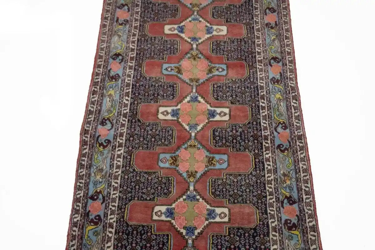 3X13 Ft Vintage Wool Oriental Runner Rug Floral