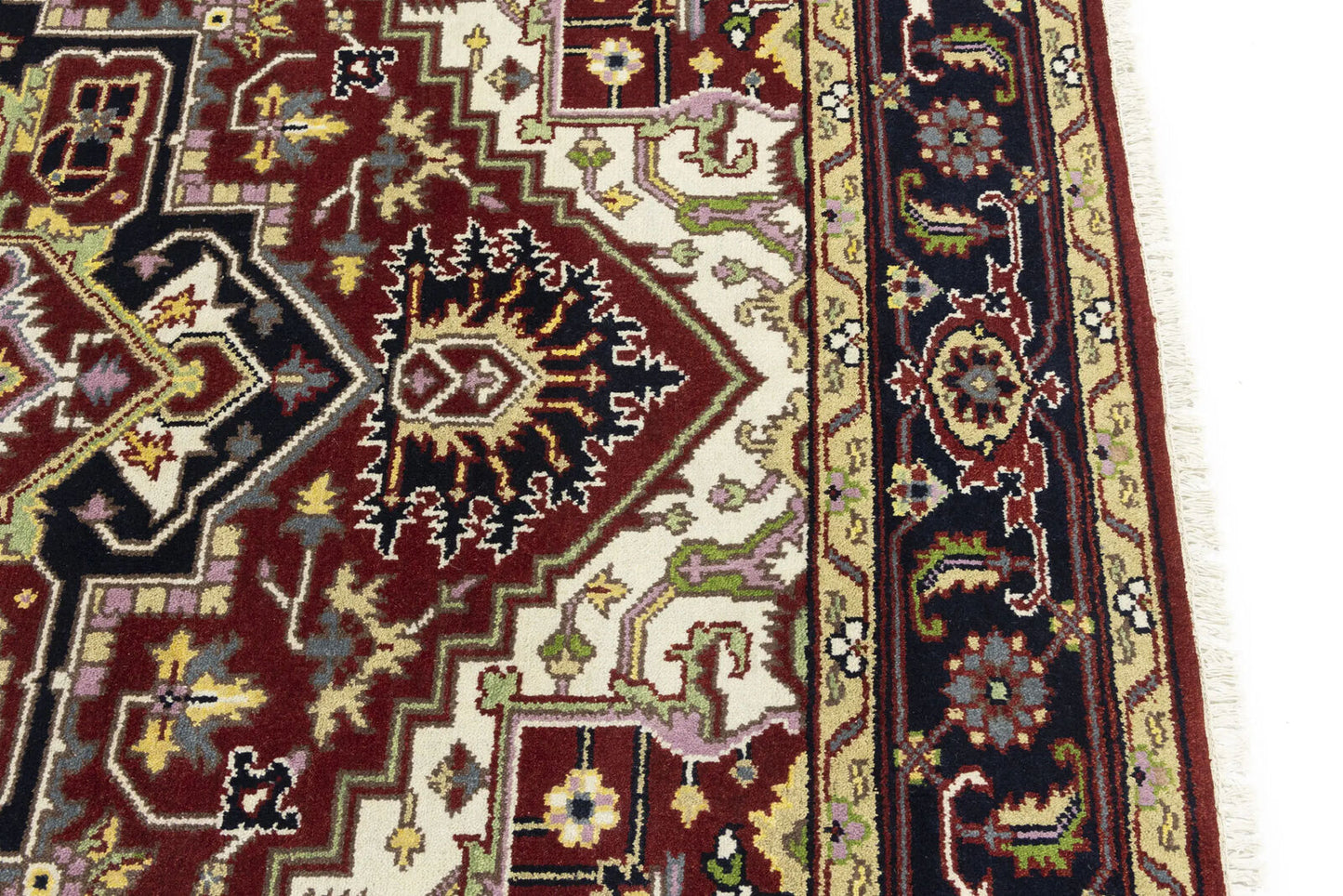 Heriz Serapi Oriental Rug Floral Style Large