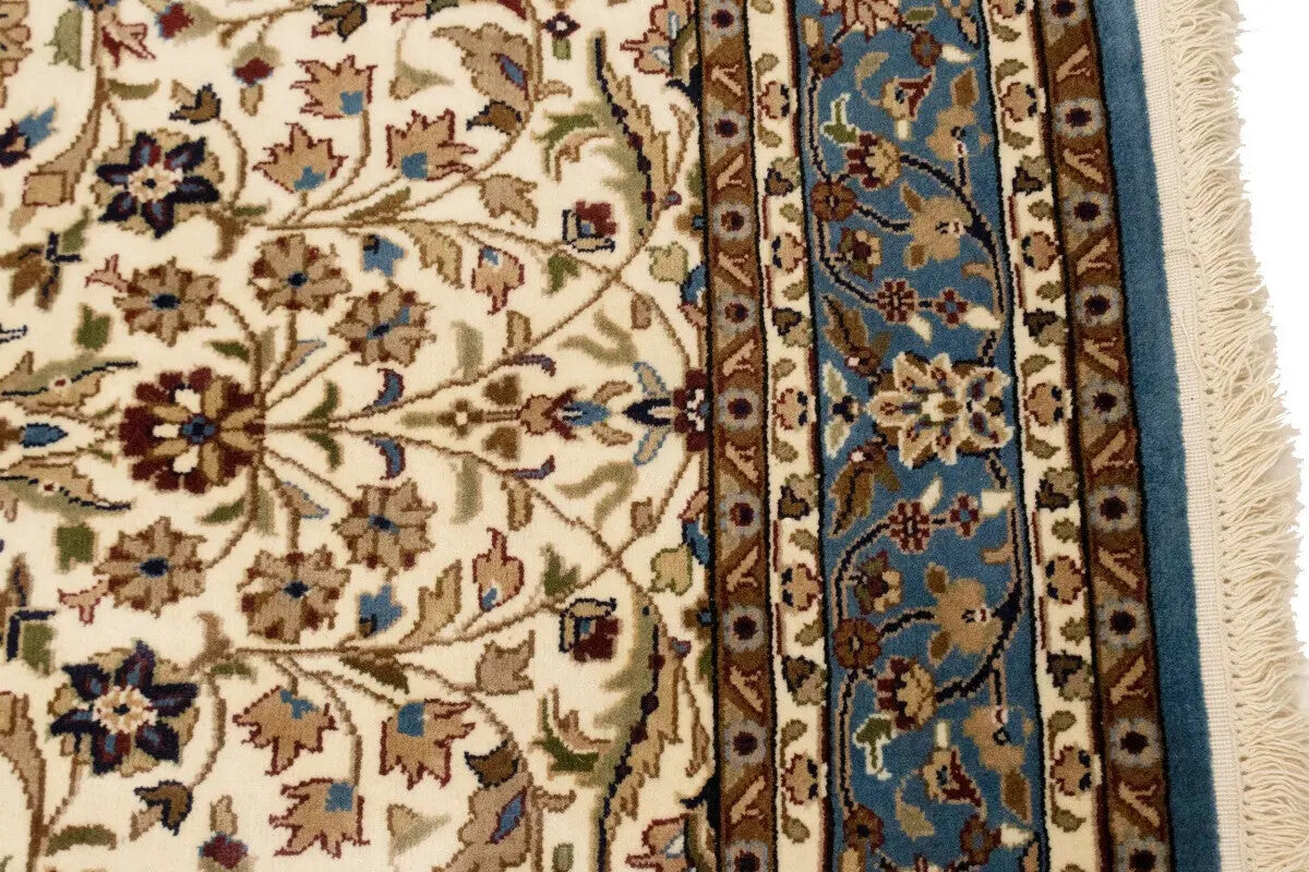 Rare Handmade Kirman Floral Design Rug Oriental