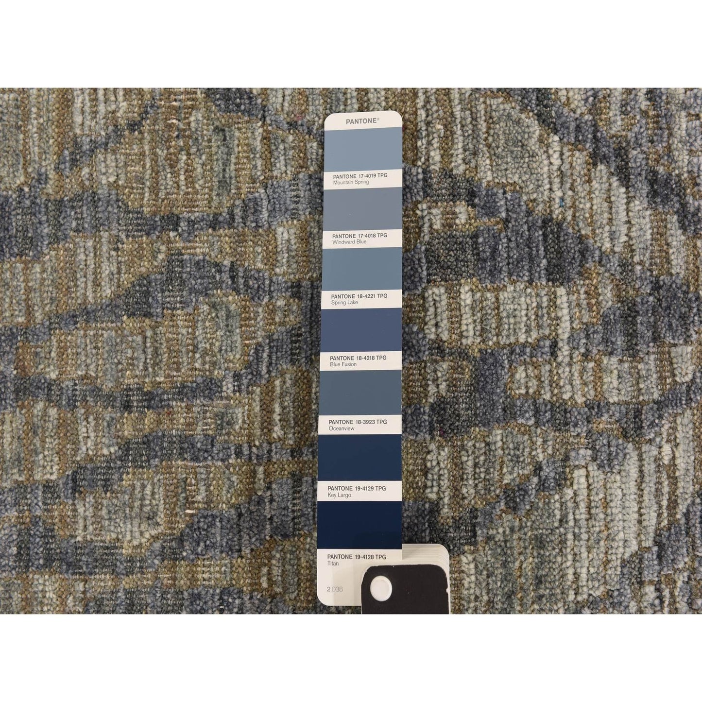 8'X10'1" Spanish Gray Berber Influence Tone On Tone Silk Hand Knotted Rug