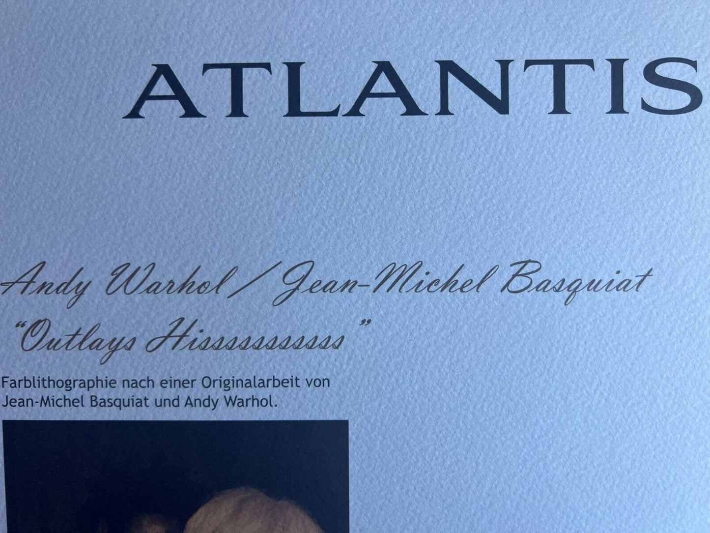 Andy Warhol And Jean-Michel Basquiat Lithograph Signed Numbered Coa