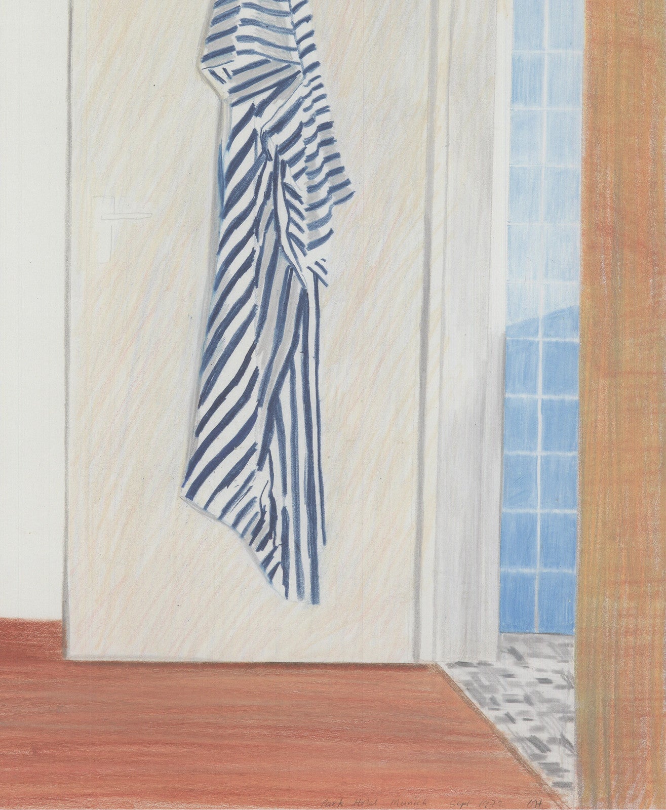 David Hockney Park Hotel Munich " Offset Lithograph Pop Art Bl