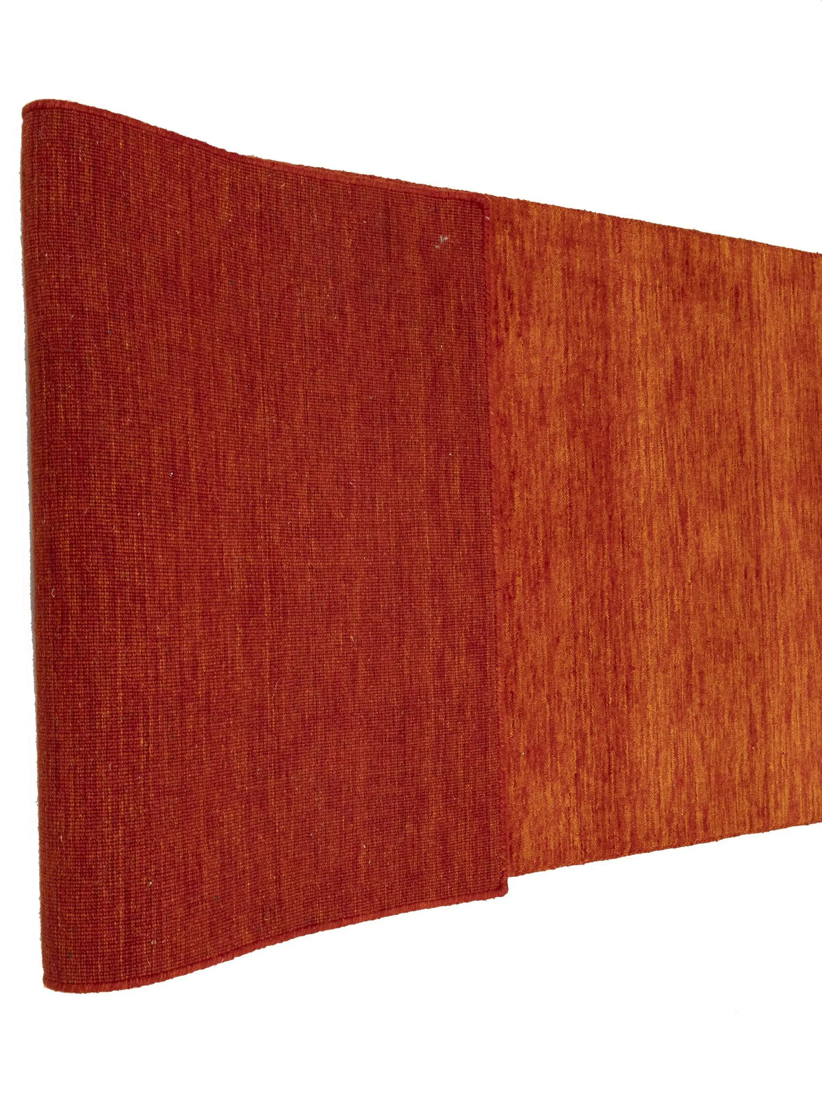 Orange Red Solid Design Hand-Loomed 3X10 Gabbeh