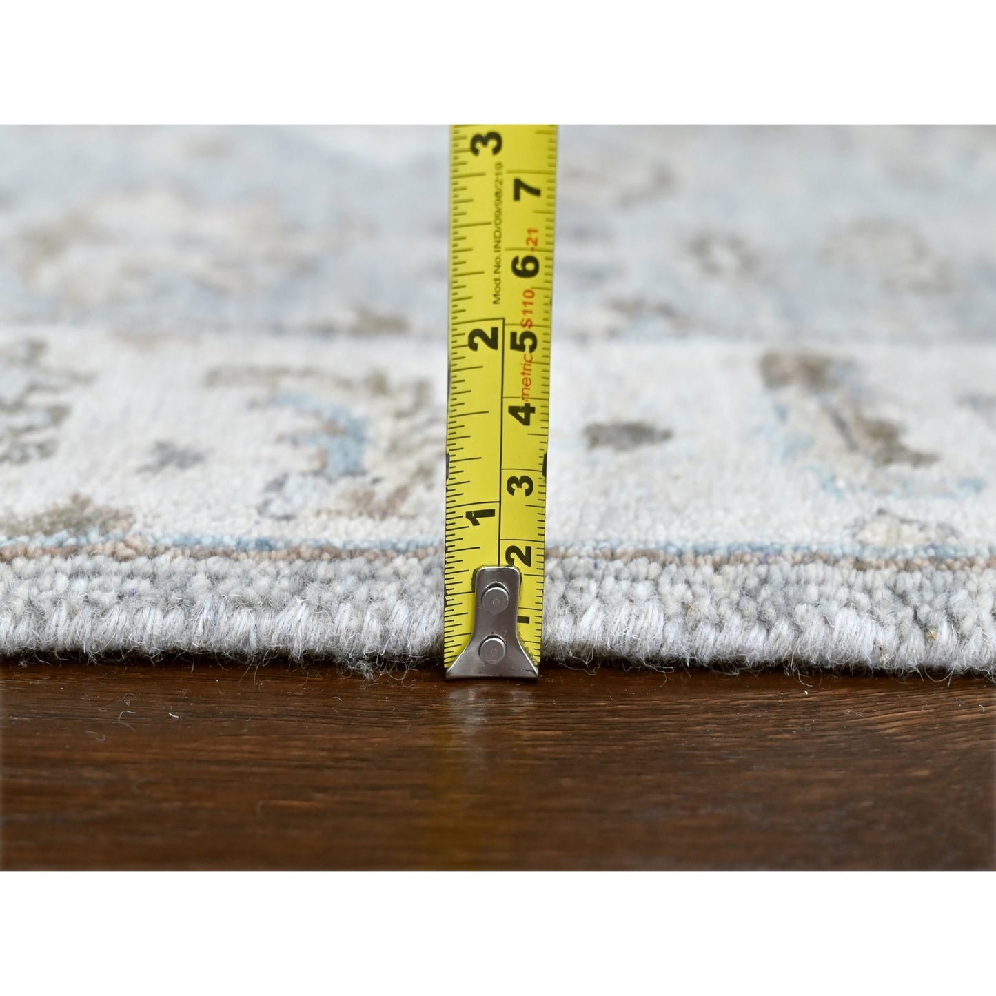 2'9"X21'9" Gray Karjihooz Design Hand Knotted Pure Wool Xl Runner Rug