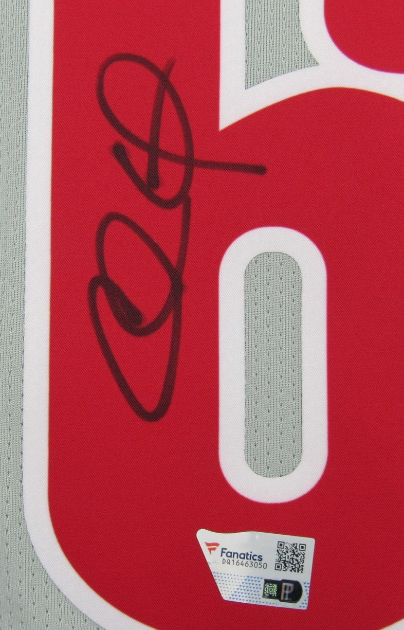 Chase Utley Signed Gray Nike Baseball Jersey Phillies Size Xl Fanatics 187369