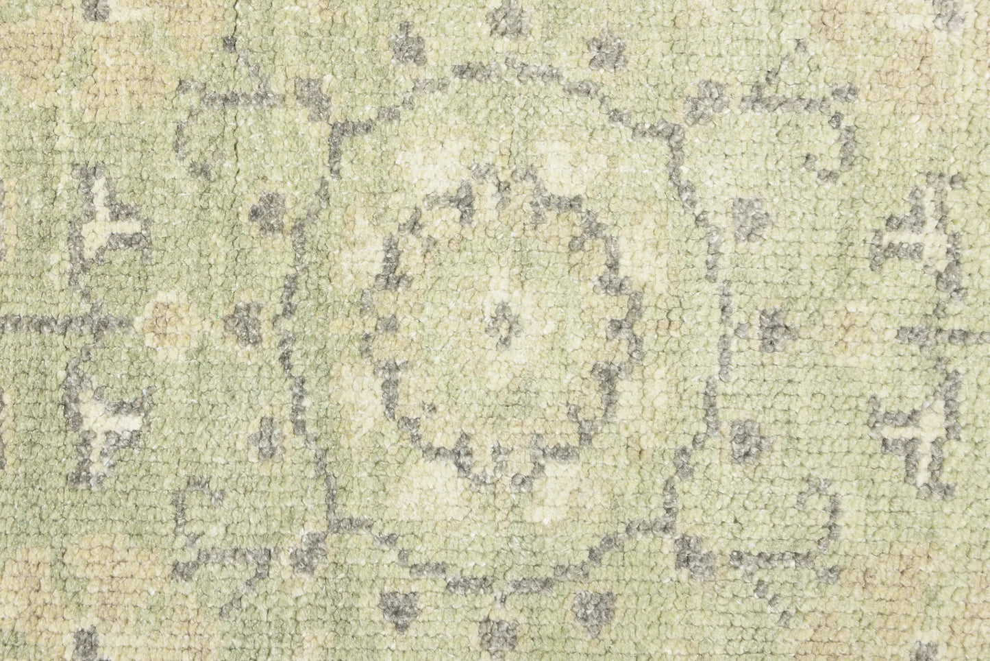 Handmade Small Distressed Floral Rug Muted