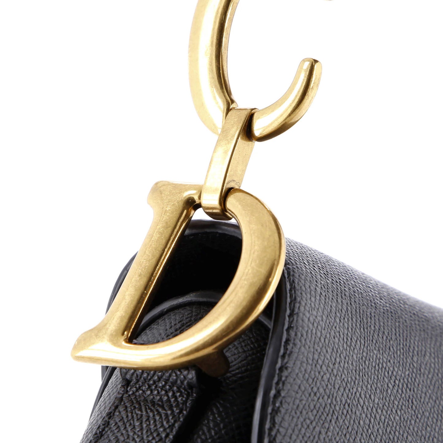 Christian Dior Saddle Handbag Leather Medium