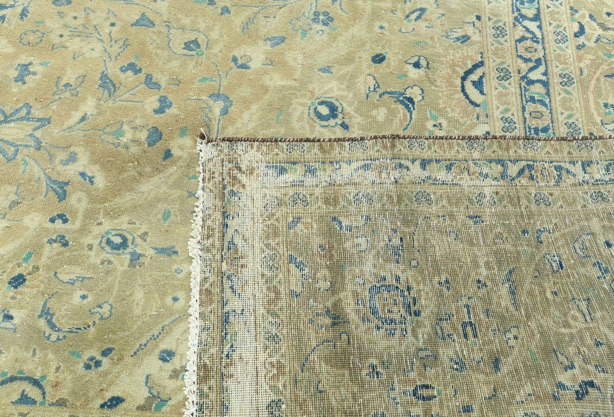 10X13 Ft Antique Stone-Washed Oriental Rug Floral