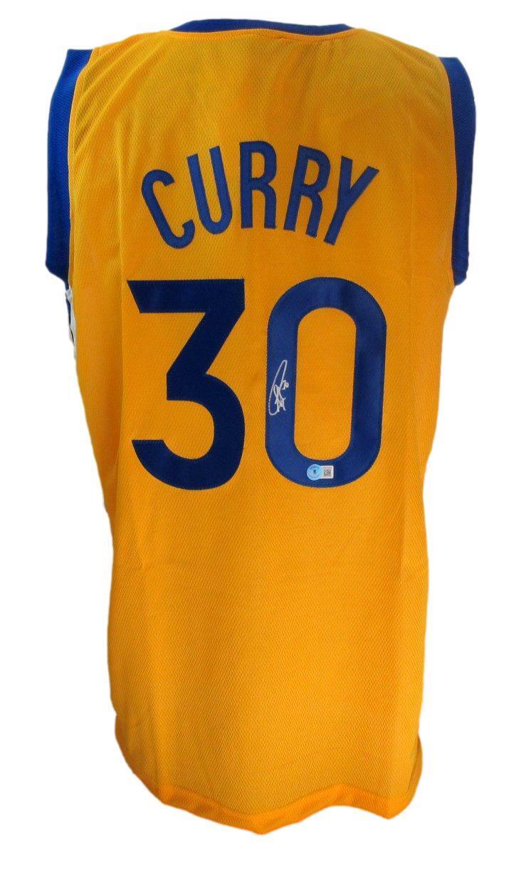 Stephen Curry Signed/Auto Gold Custom Basketball