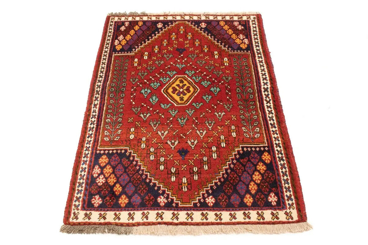 Hand-Knotted Tribal Small Rug Farmho Oriental