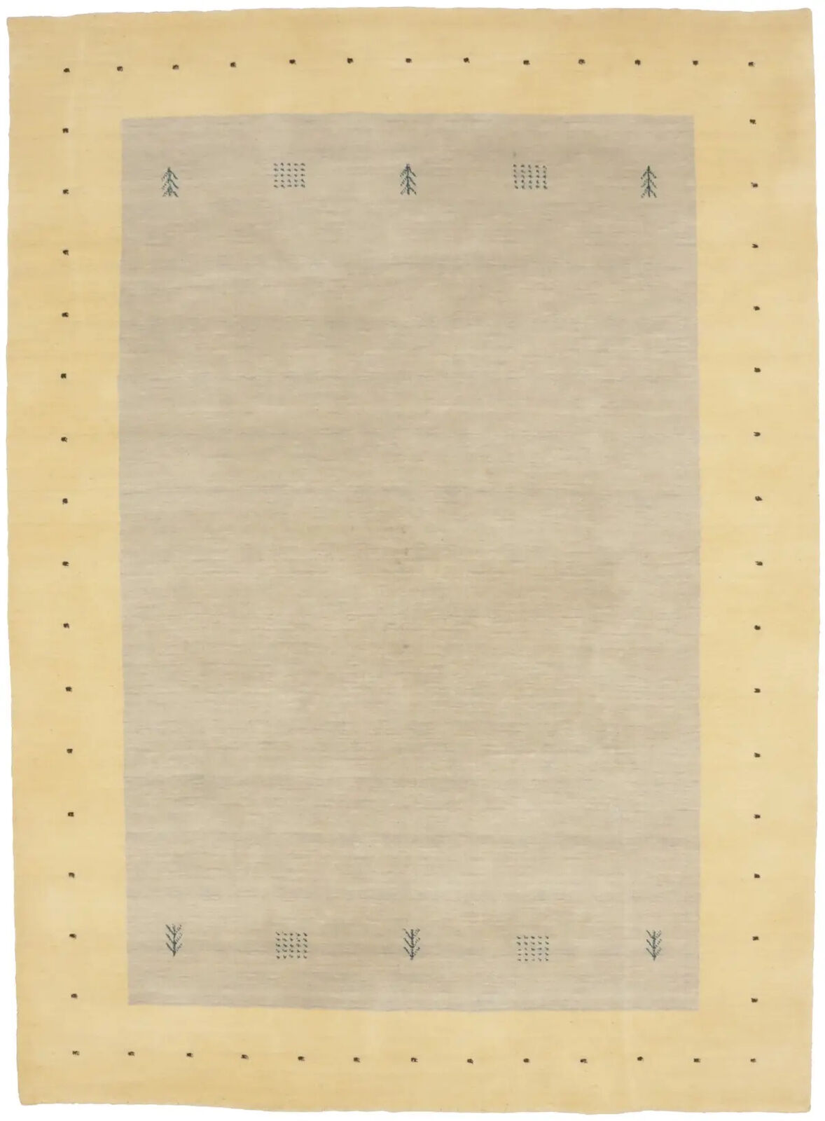 Modern Lori Gabbeh Rug Hand-Loomed Tribal Border