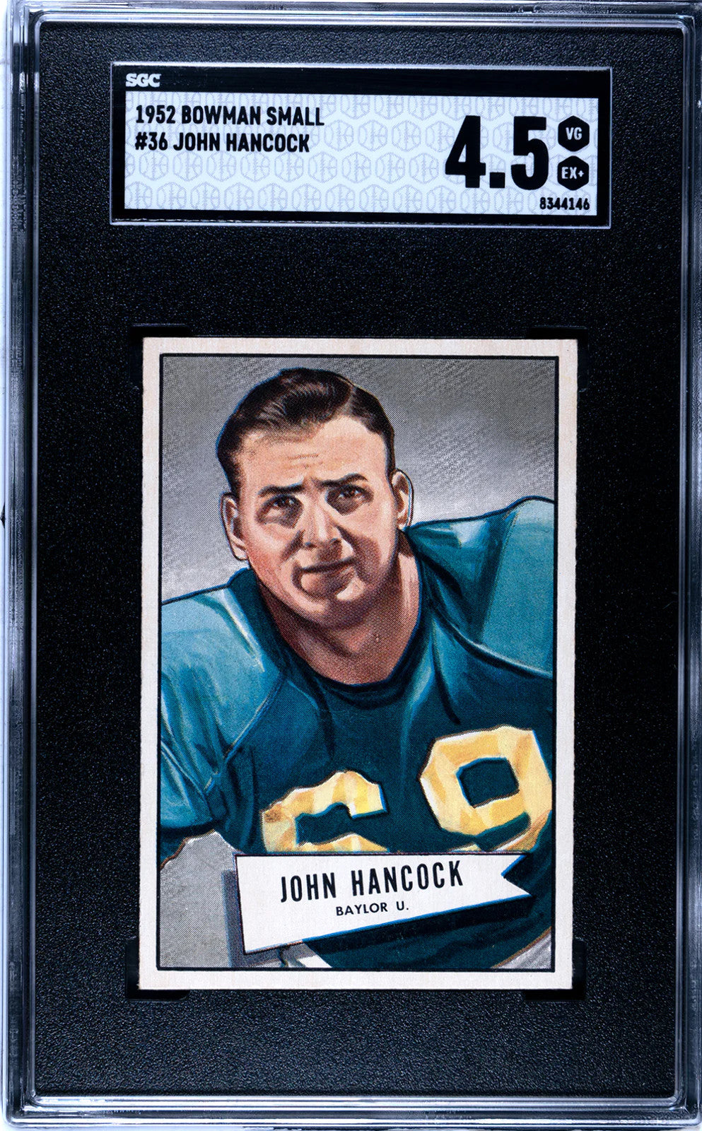 John Hancock 1952 Bowman Small Card #36 (Sgc