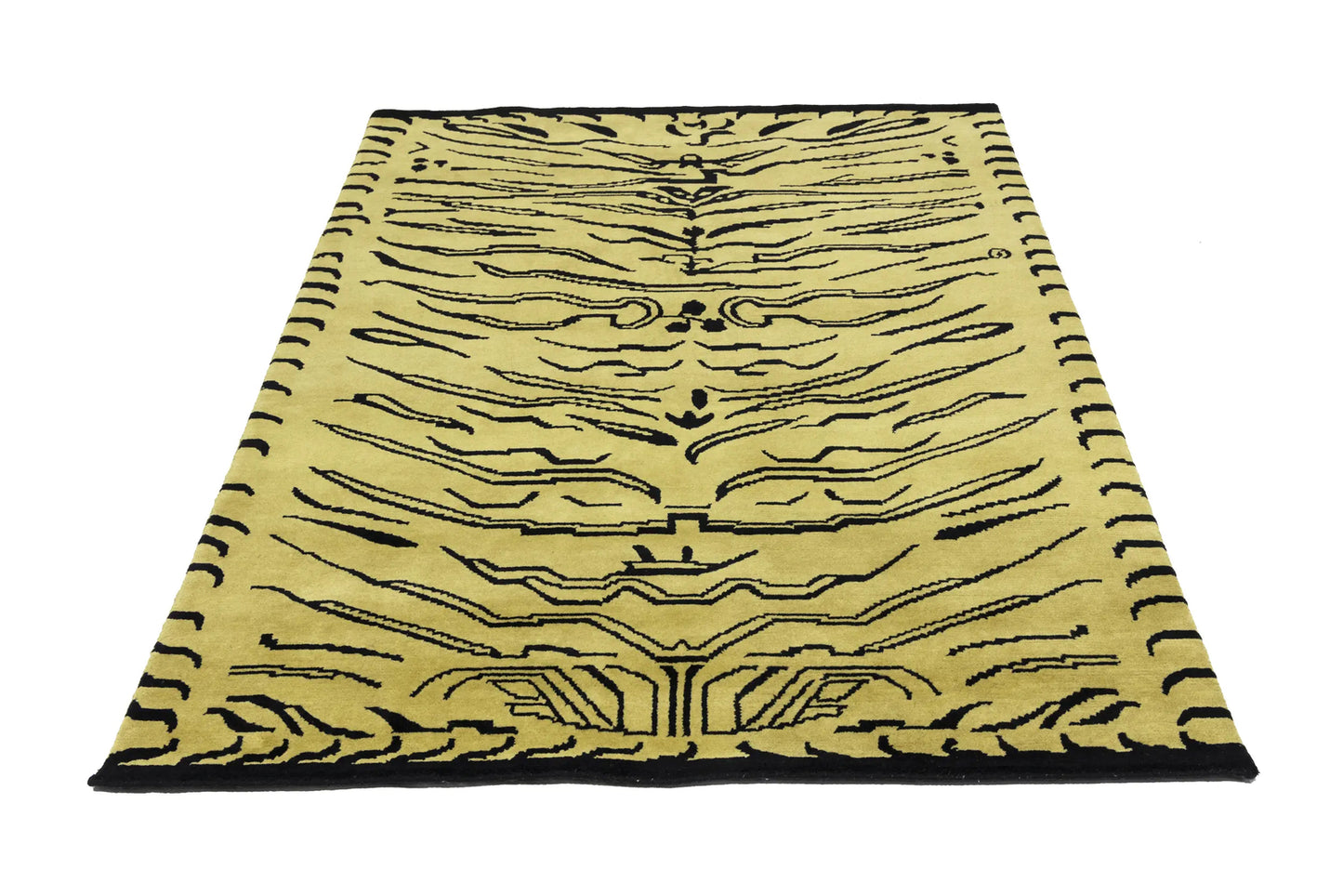 Handmade Nepali Wool Oriental Rug Modern Tribal