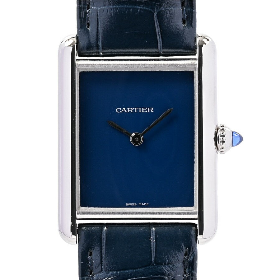 Cartier Tank Mast Lm Wsta0055 Blue Case Size 25.5Mm Men'S Used Watch #71021