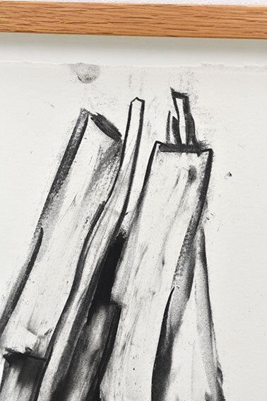 David Nash (British 1945) Charcoal On Paper