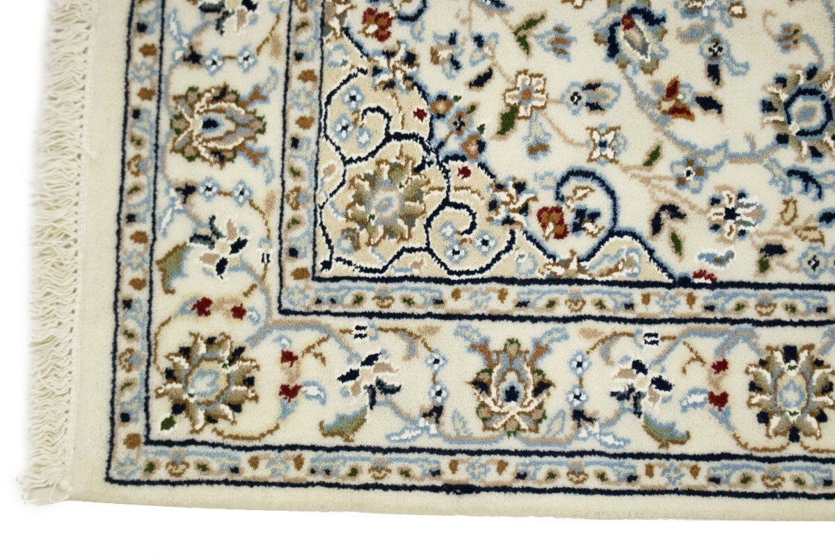Handmade Indo-Nain Runner Rug Classic Floral