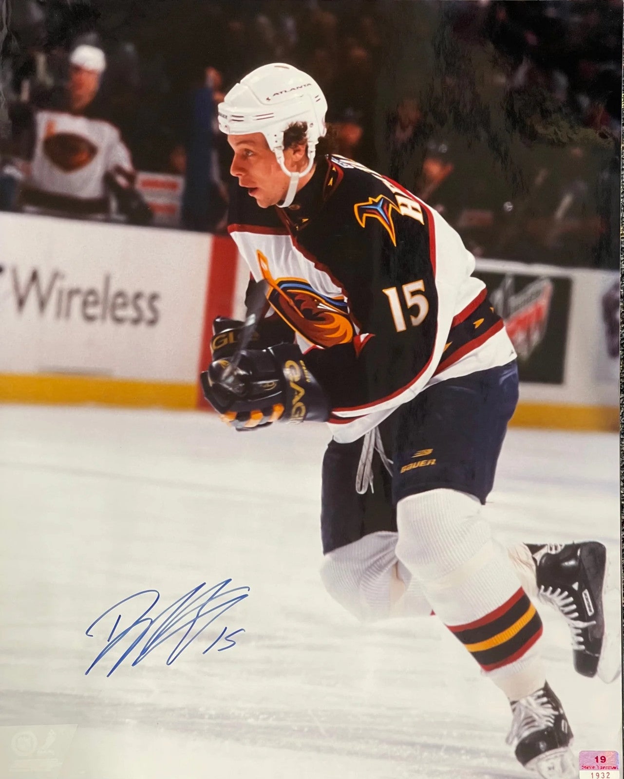 Dan Heatley Autographed 16X20 Hockey Photo Atlanta Thrashers