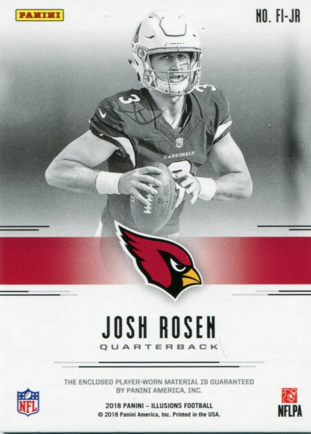 Josh Rosen 2018 Panini Illusions Jersey Patch Rookie Card