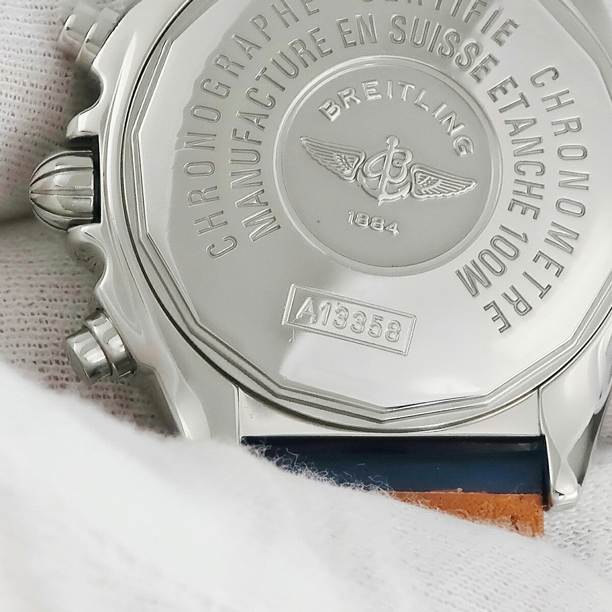 Breitling Chrono Cockpit A13358 Blue Case Size 39Mm Used Watch #3117