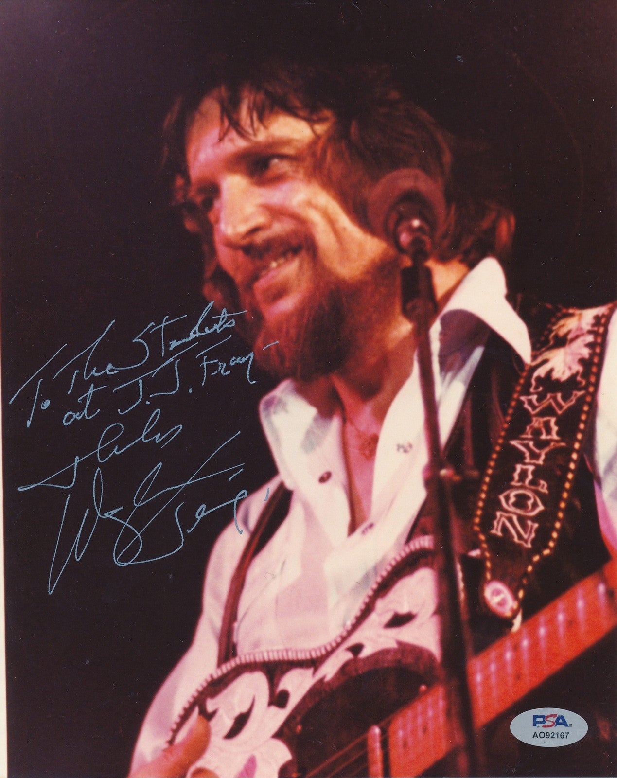 Waylon Jennings Signed/Inscribed 8X10 Photo