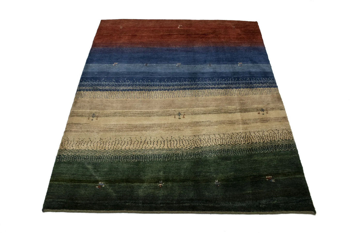Multicolor Plush Modern Tribal Gabbeh Area Rug