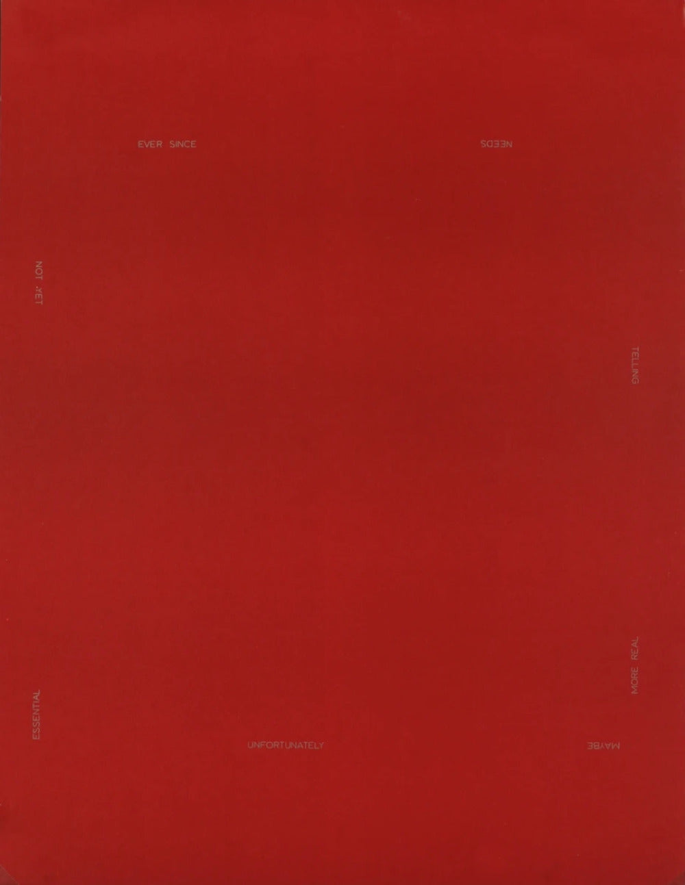 Robert Barry Leo Castelli- Wallpiece " Poster Pop Art Red