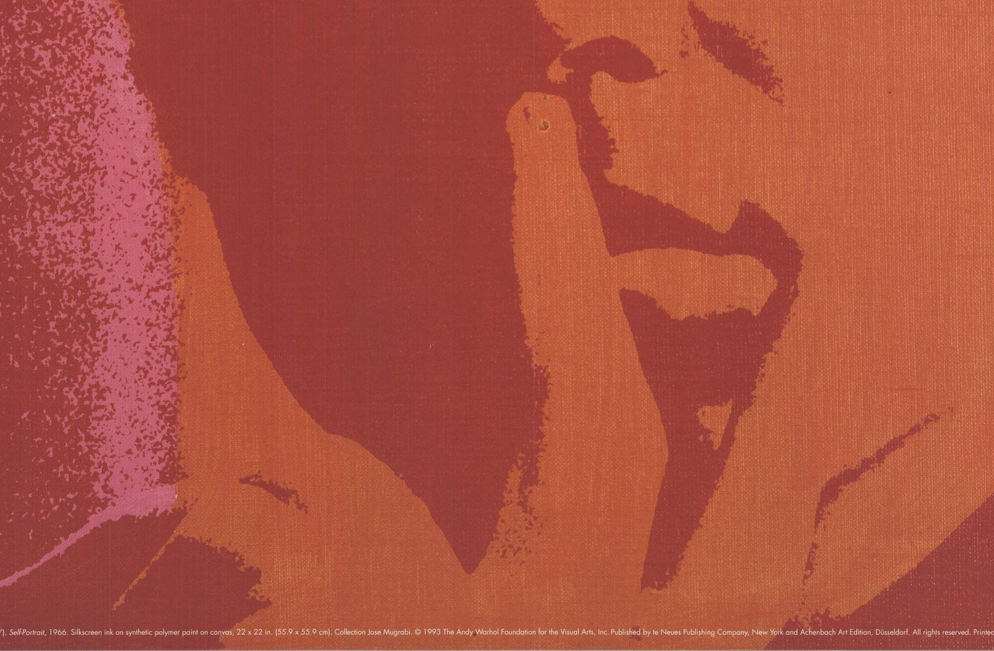 Andy Warhol Self Portrait-Orange " Poster Pop Art Pink, Yellow, Bro
