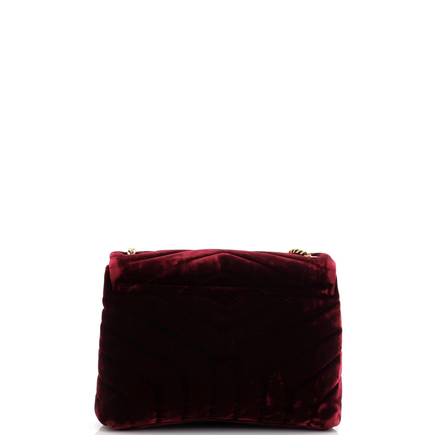 Saint Laurent Loulou Shoulder Bag Matelasse Chevron Velvet Small