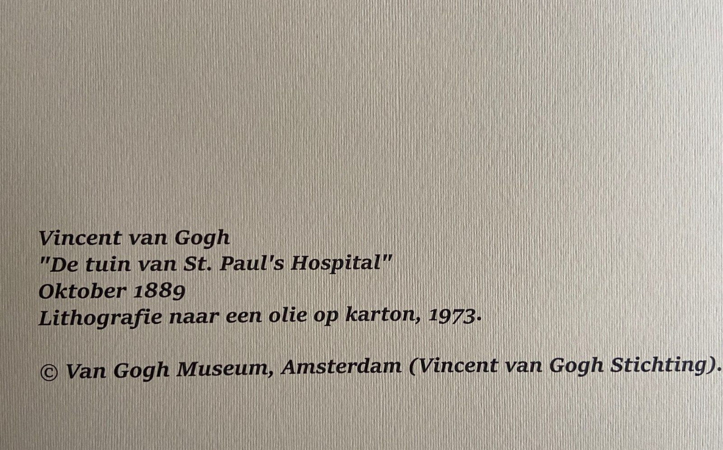 Vincent Van Gogh Museum Lithograph From A Painting Coa Signed Paul Klee Czanne