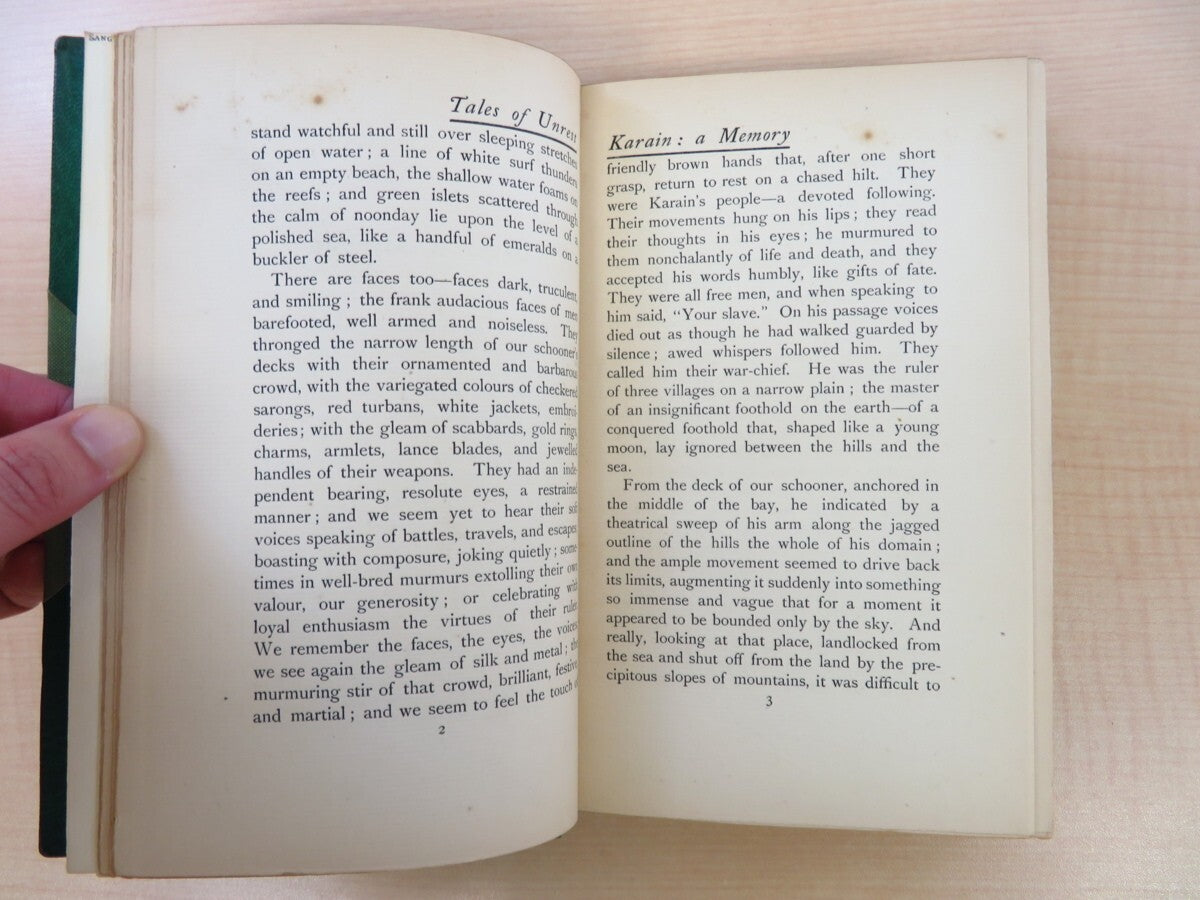 Tales Of Unrest By Joseph Conrad - First Edition
