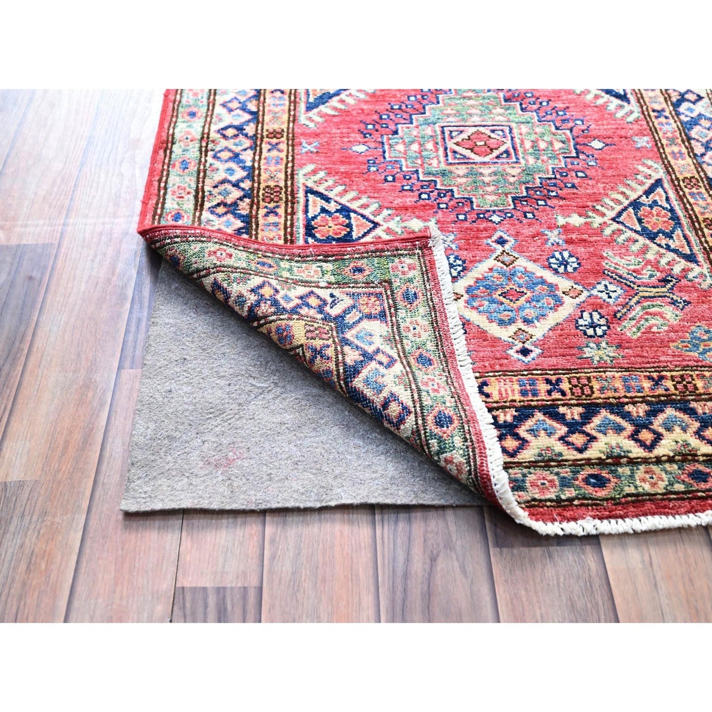 2'8"X20'10" Red Super Kazak Hand Knotted Wool Xl Runner Oriental Rug