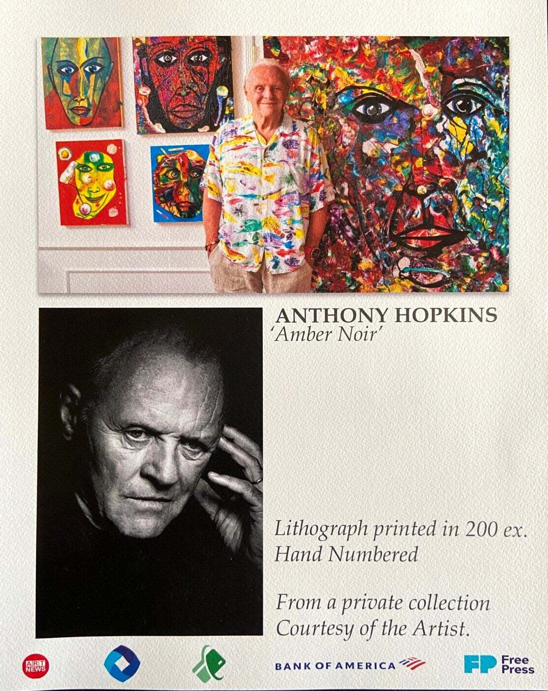 Anthony Hopkins Lithograph, 200 Ex