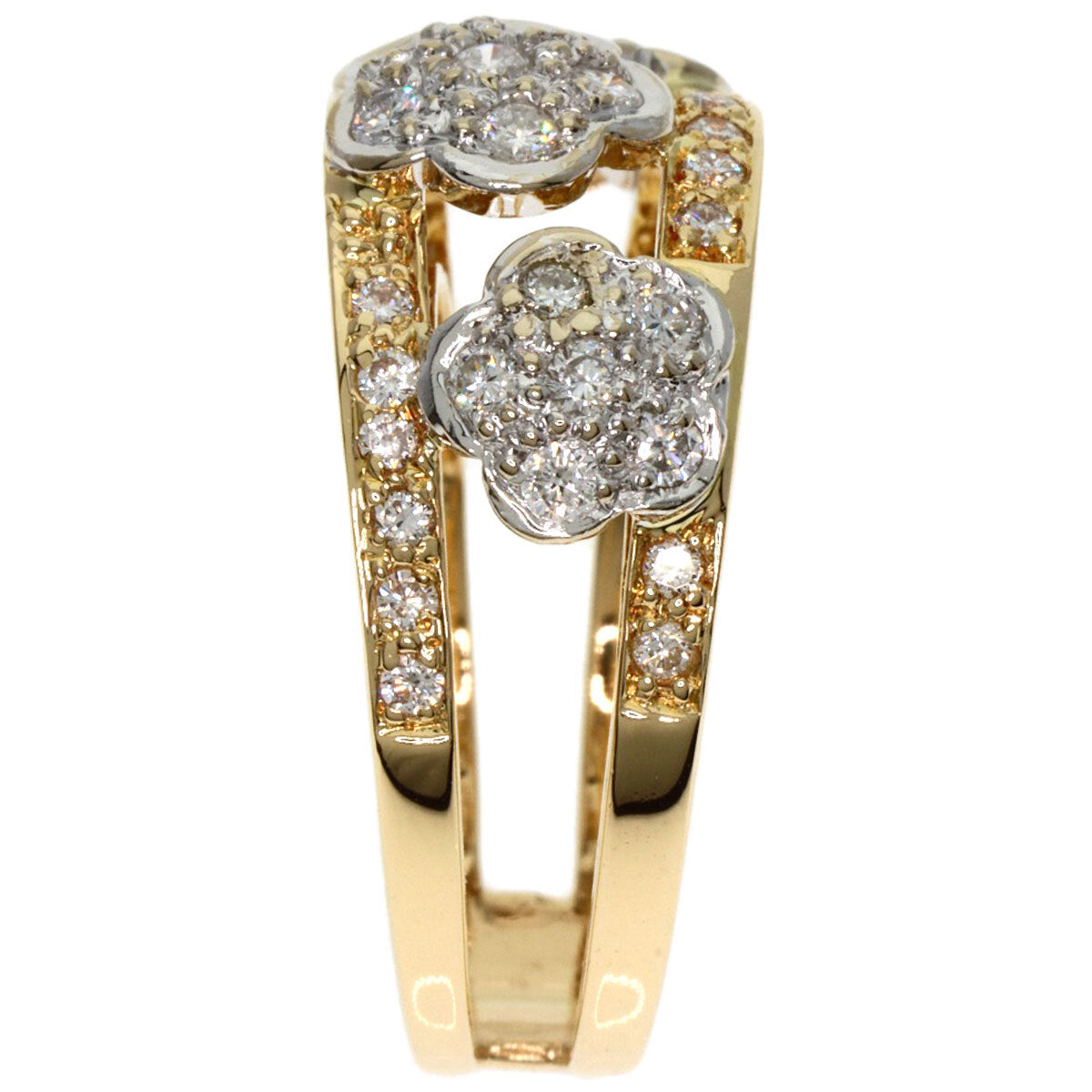 Ponte Vecchio Ring Diamond K18 Yellow Gold K18